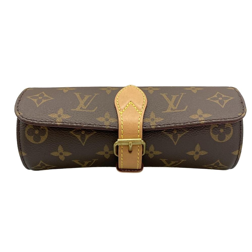 Louis Vuitton Etui 3 Montres Monogram Accessory Case M47530